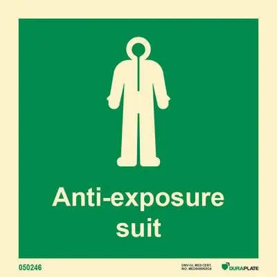 Lifesaving Sign anti exposure suit