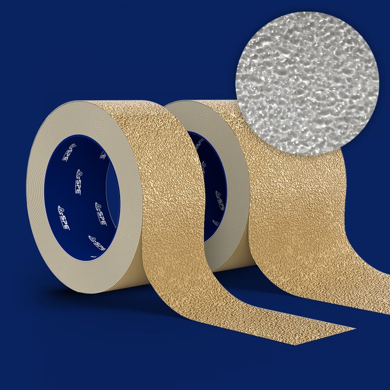 two rolls of beige antislip tapes soft surface