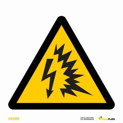 Arc flash warning sign