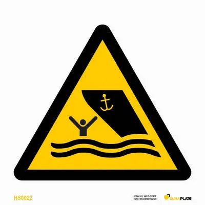 Warning sign boating area