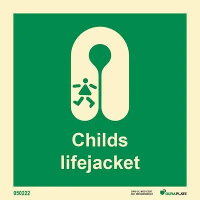 Lifesaving Sign childs lifejacket