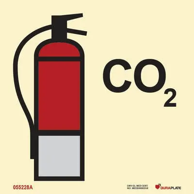 Fire fighting symbol CO2 fire extinguisher