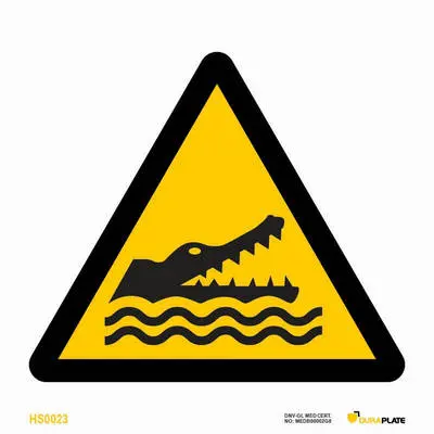 Warning sign crocodiles alligators caymans