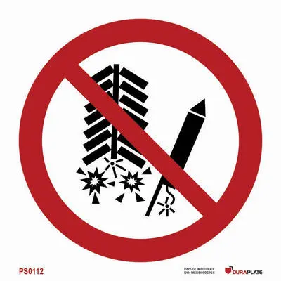 Prohibition sign do not set off fireworks
