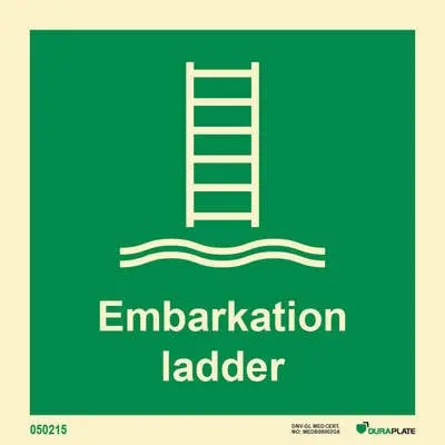 Lifesaving Sign embarkation ladder