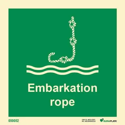 Lifesaving Sign embarkation rope