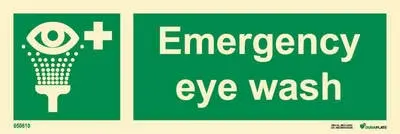 Emergency equipment sign emergency eye wash
