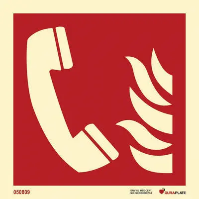 Fire fighting equipment sign emergency phone