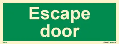 Means of escape sign escape door