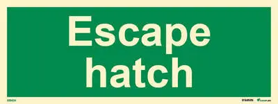 Means of escape sign escape hatch