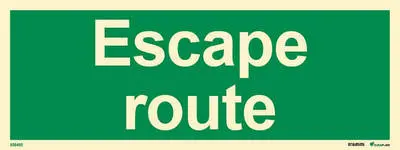 Means of escape sign escape route