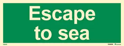 Means of escape sign escape to sea