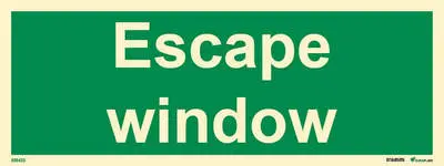 Means of escape sign escape window