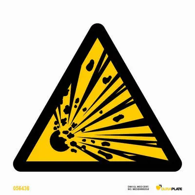 Explosive warning sign