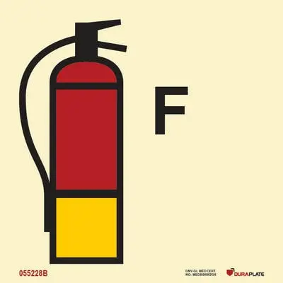 Fire fighting symbol foam fire extinguisher