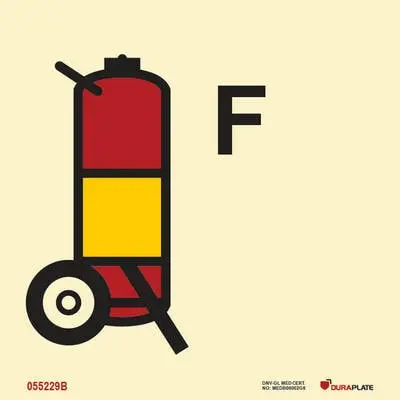 Fire fighting symbol foam wheeled fire extinguisher