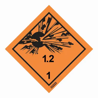 Hazard labelling symbol Explosive