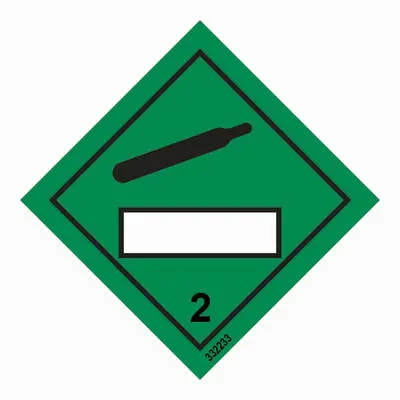Hazard labelling symbol Compressed gas