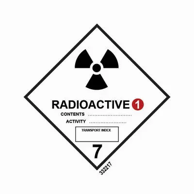 Hazard labelling symbol Radioactive category 1