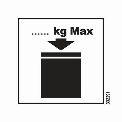 Hazard labelling symbol IBCs capable of being stacked