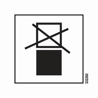 Hazard labelling symbol IBCs NOT capable of being stacked