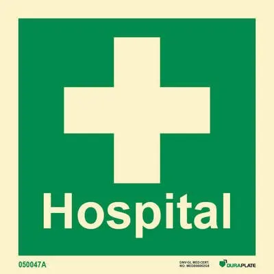 Emergency equipment sign hospital