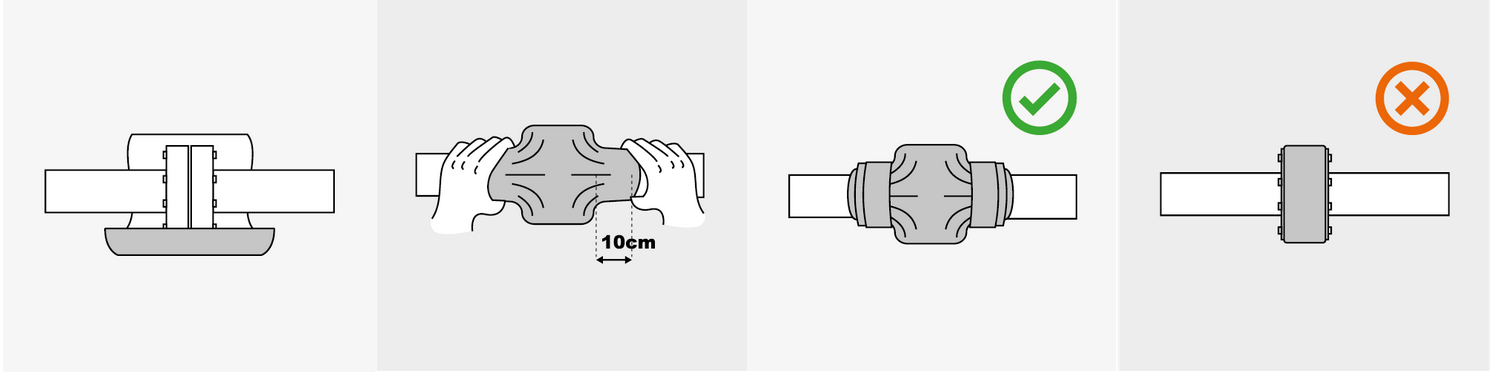 Tips on the correct installation of Antispray Tapes on flanges 1 installation of the antispray tape - News
