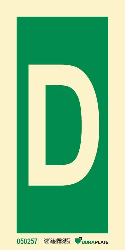 Lifesaving Sign letter D