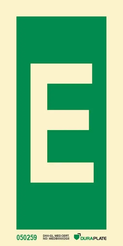 Lifesaving Sign letter E