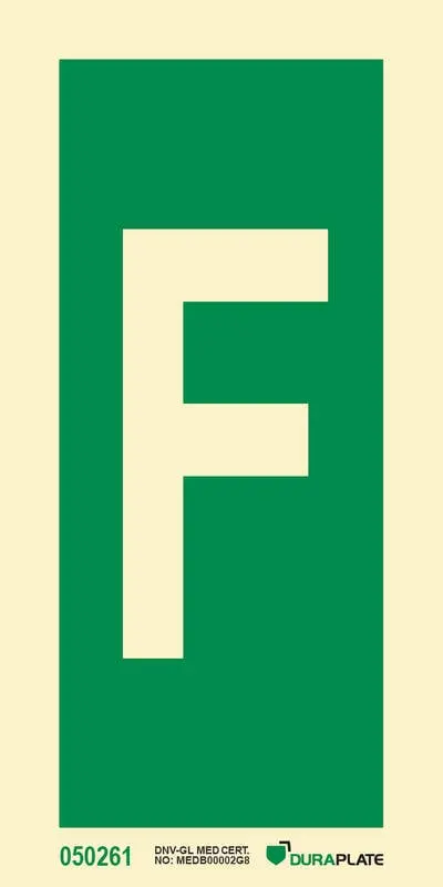 Lifesaving Sign letter F