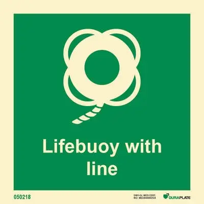 Lifesaving Sign lifebuoy with line