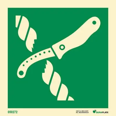 Lifesaving Sign liferaft knife