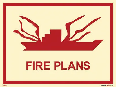 Fire fighting sign fire plan MSC/Circ.451