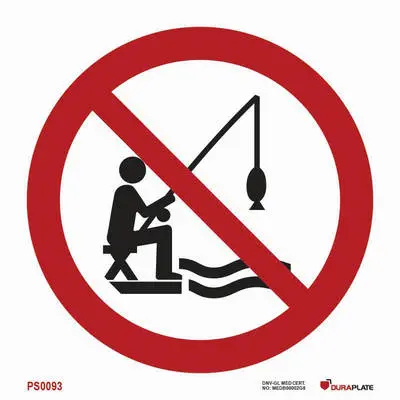 Prohibition sign no fishing