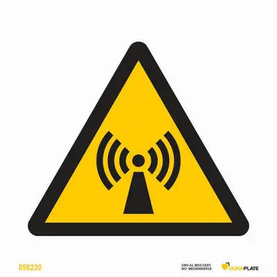 Non-ionising radiation warning sign