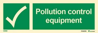 Emergency equipment sign pollution control equipment