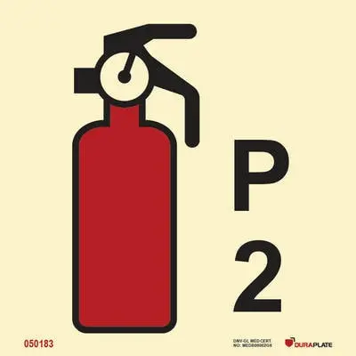 Fire fighting sign powder fire extinguisher