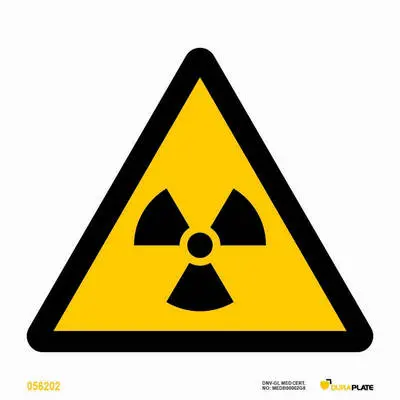 Radioactive warning sign