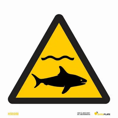Warning sign sharks warning