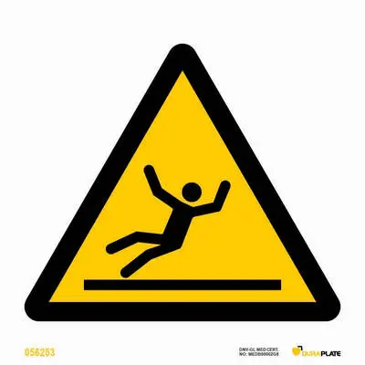 Slippery surface warning sign