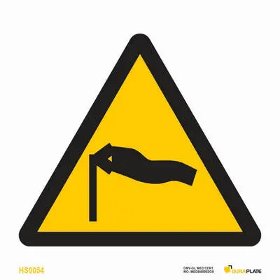 Warning sign strong winds warning