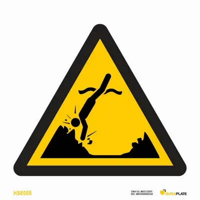 Warning sign submerged objects warning