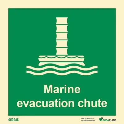 Lifesaving Sign vertical evacuation chute